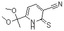 structure of CAS# 175277-41-5, 6-(1,1-Dimethoxyethyl)-1,2-Dihydro-2-Thioxo-3-Pyridinecarbonitrile;6-(1,1-DIMETHOXYETHYL)-2-MERCAPTOPYRIDINE-3-CARBONITRILE;6-(1,1-DIMETHOXYETHYL)-2-MERCAPTONICOTINONITRILE
