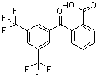structure of CAS# 175278-06-5, 2-[3,5-Bis(Trifluoromethyl)Benzoyl]Benzoic Acid;2-[3,5-Bis(trifluoromethyl)benzoyl]benzoicacid;2-{[3,5-bis(trifluoromethyl)phenyl]carbonyl}benzoic acid;BENZOIC ACID,2-[3,5-BIS(TRIFLUOROMETHYL)BENZOYL]-