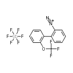 CAS 登录号:175676-17-2, 2'-(三氟甲氧基)-2-联苯基偶氮酮鎓六氟锑酸盐(1-)