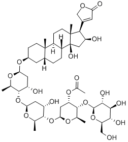 CAS 登录号：17575-21-2， 毛花苷 B
