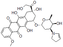 CAS#: 175795-76-3， (7S,9S)-7-[(2R,4S,5S,6S)-4-(2,3-Dihydropyrrol-1-Yl)-5-Hydroxy-6-Methyloxan-2-Yl]Oxy-6,9,11-Trihydroxy-9-(2-Hydroxyacetyl)-4-Methoxy-8,10-Dihydro-7H-Tetracene-5,12-Dione