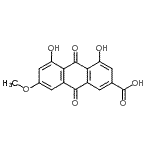 CAS#: 17636-18-9， 4,5-Dihydroxy-7-Methoxy-9,10-Dioxo-9,10-Dihydro-2-Anthracenecarboxylic Acid