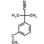 结构式 CAS# 17653-93-9, 2-(3-甲氧基苯基)-2-甲基丙腈