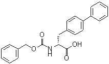 结构式 CAS# 176794-80-2, (alphaR)-alpha-[[(苯基甲氧基)羰基]氨基]-[1,1'-联苯]-4-丙酸