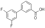 structure of CAS# 177734-83-7, 3',5'-Difluoro-3-Biphenylcarboxylic Acid;[1,1'-BIPHENYL]-3-CARBOXYLICACID, 3',5'-DIFLUORO-;3',5'-Difluoro-biphenyl-3-carboxylic acid;3,5-difluoro-biphenyl-3-carboxylicacid