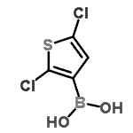 structure of CAS# 177735-28-3, (2,5-Dichloro-3-Thienyl)Boronic Acid;[177735-28-3];2,5-dichlorothiophen-3-ylboronic acid;2,5-Dichlorothiophene-3-boronic acid