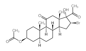 结构式 CAS# 1780-97-8, [(3S,5S,8S,9S,10S,13S,14S,16S,17R)-17-乙酰基-16-溴-17-羟基-10,13-二甲基-11-氧代-2,3,4,5,6,7,8,9,12,14,15,16-十二氢-1H-环戊并[a]菲-3-基]乙酸酯