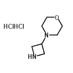 structure of CAS# 178312-50-0, 4-(3-Azetidinyl)Morpholine Dihydrochloride;4-(3-azetidinyl)morpholine di hydrochloride;4-(3-Azetidinyl)morpholine dihydrochloride;4-(azetidin-3-yl)morpholine hydrochloride