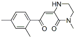 CAS 登录号：178408-17-8， (3E)-3-[2-(2,4-二甲基苯基)-2-氧代乙亚基]-1-甲基哌嗪-2-酮