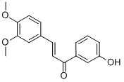 structure of CAS# 178445-80-2, 3-(3,4-Dimethoxyphenyl)-1-(3-Hydroxyphenyl)Prop-2-En-1-One;(E)-3-(3,4-Dimethoxyphenyl)-1-(3-Hydroxyphenyl)Prop-2-En-1-One;Gl-0080;Zinc06667083