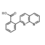 structure of CAS# 178617-49-7, 2-(1,8-Naphthyridin-2-Yl)Benzoic Acid;2-pyridino[3,2-e]pyridin-2-ylbenzoic acid;MFCD00203184;Peakdale1_000168