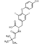 结构式 CAS# 178877-78-6, O-(4-羟基苯基)-3,5-二碘-N-{[(2-甲基-2-丙基)氧基]羰基}-L-酪氨酸