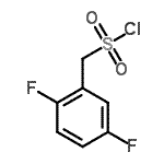 structure of CAS# 179524-62-0, (2,5-Difluorophenyl)Methanesulfonyl Chloride;(2,5-Difluorophenyl)methanesulphonyl chloride;[(2,5-difluorophenyl)methyl]chlorosulfone;2,5-Difluorobenzylsulfonyl chloride