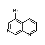 结构式 CAS# 17965-76-3, 5-溴-1,7-萘啶
