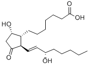 结构式 CAS# 17968-82-0, 9alpha,15S-二羟基-11-氧代-前列腺-13E-烯-1-酸