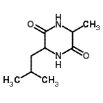 structure of CAS# 1803-60-7, 3-Isobutyl-6-Methyl-2,5-Piperazinedione;3-Isobutyl-6-methyl-2,5-piperazinedione;3-ISO-BUTYL-6-METHYL-2,5-PIPERAZINEDIONE;Cyclo(Leu-Ala)