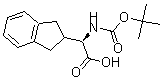 结构式 CAS# 181227-48-5, (alphaR)-alpha-[[(1,1-二甲基乙氧基)羰基]氨基]-2,3-二氢-1H-茚-2-乙酸