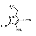CAS#: 18280-56-3， 5-Amino-3-Ethyl-1-Methyl-1H-Pyrazole-4-Carbonitrile