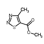 structure of CAS# 183298-93-3, Methyl 4-Methyl-1,2,3-Thiadiazole-5-Carboxylate;4-Methyl-[1,2,3]thiadiazole-5-carboxylic acid methyl ester;Methyl 4-methyl-(1,2,3)-thiadiazole-5-carboxylate;MFCD07712727