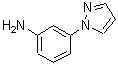 structure of CAS# 184097-88-9, 3-(1H-Pyrazol-1-Yl)Aniline;1-(3-Aminophenyl)-1H-pyrazole;3-(1H-Pyrazol-1-yl)phenylamine;3-(1H-Pyr<wbr>azol-1-yl<wbr>)phenylam<wbr>ine, 1-(3<wbr>-Aminophe<wbr>nyl)-1H-p<wbr>yrazole