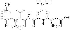 结构式 CAS# 184179-08-6, N-乙酰基-L-alpha-天冬氨酰-L-alpha-谷氨酰-N-(2-羧基-1-甲酰基乙基)-L-缬氨酰胺