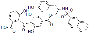 CAS#: 184592-61-8， 2-[2,6-Dihydroxy-4-[3-(4-Hydroxyphenyl)-2-(Naphthalen-2-Ylsulfonylamino)Propoxy]Carbonylbenzoyl]-3-Hydroxybenzoic Acid