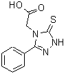 CAS 登录号：185034-18-8， (3-苯基-5-硫代-1,5-二氢-4H-1,2,4-三唑-4-基)乙酸