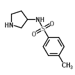 structure of CAS# 185057-53-8, 4-Methyl-N-(3-Pyrrolidinyl)Benzenesulfonamide;4-methyl-N-(pyrrolidin-3-yl)benzenesulfonamide;BENZENESULFONAMIDE,4-METHYL-N-3-PYRROLIDINYL-