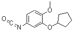 structure of CAS# 185300-51-0, 2-(Cyclopentyloxy)-4-Isocyanato-1-Methoxy-Benzene;Benzene, 2-(Cyclopentyloxy)-4-Isocyanato-1-Methoxy- (9CI);2-(Cyclopentyloxy)-4-Isocyanato-1-Methoxybenzene;3-(CYCLOPENTYLOXY)-4-METHOXYPHENYL ISOCYANATE
