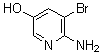 结构式 CAS# 186593-53-3, 6-氨基-5-溴-3-吡啶醇