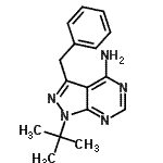 CAS#: 186895-85-2， 3-Benzyl-1-(2-Methyl-2-Propanyl)-1H-Pyrazolo[3,4-d]Pyrimidin-4-Amine