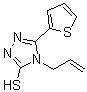 structure of CAS# 187795-50-2, 4-Allyl-5-(2-Thienyl)-4H-1,2,4-Triazole-3-Thiol;4-(prop-2<wbr>-en-1-yl)<wbr>-5-(thiop<wbr>hen-2-yl)<wbr>-2,4-dihy<wbr>dro-3H-1,<wbr>2,4-triaz<wbr>ole-3-thi<wbr>one;4-(prop-2<wbr>-en-1-yl)<wbr>-5-(thiop<wbr>hen-2-yl)<wbr>-4H-1,2,4<wbr>-triazole<wbr>-3-thiol;4-Allyl-5<wbr>-(2-thiop<wbr>hene)-2,4<wbr>-dihydro-<wbr>3H-1,2,4-<wbr>triazole-<wbr>3-thione