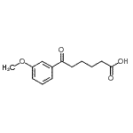 structure of CAS# 1884-40-8, 6-(3-Methoxyphenyl)-6-Oxohexanoic Acid;6-(3-methoxyphenyl)-6-oxohexanoic acid;MFCD01311623