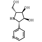 CAS 登录号：188744-99-2， (2R,3R,4S,5S)-2-(羟基甲基)-5-(3-吡啶基)-3,4-吡咯烷二醇