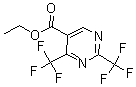 结构式 CAS# 188781-15-9, 2,4-二(三氟甲基)-5-嘧啶羧酸乙酯
