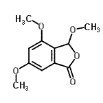 结构式 CAS# 189454-29-3, 3,4,6-三甲氧基-2-苯并呋喃-1(3H)-酮