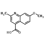 structure of CAS# 189815-81-4, 7-Methoxy-2-Methyl-4-Quinolinecarboxylic Acid;7-Methoxy-2-methylquinoline-4-carboxylic acid;7-Methoxy-2-methylquinoline-4-carboxylicacid;MFCD08691438