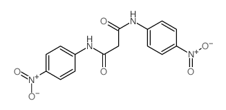 structure of CAS# 1900-40-9, N,N''-Bis-(4-Nitro-Phenyl)-Malonamide;N,N'-Bis(4-Nitrophenyl)Malonamide;Oprea1_508633;Nsc19913