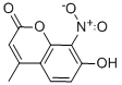 structure of CAS# 19037-69-5, 7-Hydroxy-4-Methyl-8-Nitro-2H-1-Benzopyran-2-One;7-Hydroxy-4-Methyl-8-Nitro-Chromen-2-One;7-Hydroxy-4-Methyl-8-Nitro-2-Chromenone;7-Hydroxy-4-Methyl-8-Nitro-Coumarin