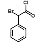 structure of CAS# 19078-72-9, Bromo(Phenyl)Acetyl Chloride;2-bromo-2-phenylacetyl chloride;Bromophenylacetyl chloride;α-Bromophenylacetyl chloride