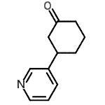 结构式 CAS# 192717-48-9, 3-(3-吡啶基)环己酮