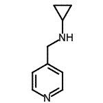 structure of CAS# 193153-60-5, N-(4-Pyridinylmethyl)Cyclopropanamine;cyclopropyl(4-pyridylmethyl)amine;Cyclopropyl-pyridin-4-ylmethyl-amine;N-(4-pyridinylmethyl)cyclopropanamine
