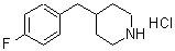 结构式 CAS# 193357-52-7, 4-(4-氟苄基)哌啶盐酸盐(1:1)