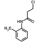 structure of CAS# 19422-76-5, 3-Chloro-N-(2-Methylphenyl)Propanamide;MFCD02286135;propanamide, 3-chloro-N-(2-methylphenyl)-