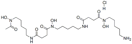 structure of CAS# 1950-39-6, N'-[5-[[4-[[5-(Acetylhydroxyamino)Pentyl]Amino]-1,4-Dioxobutyl]Hydroxyamino]Pentyl]-N-(5-Aminopentyl)-N-Hydroxysuccinamide Monohydrochloride;N'-[5-(Acetyl-Hydroxy-Amino)Pentyl]-N-[5-[[4-(5-Aminopentyl-Hydroxy-Amino)-4-Oxo-Butanoyl]Amino]Pentyl]-N-Hydroxy-Butanediamide Hydrochloride;N'-[5-(Acetyl-Hydroxyamino)Pentyl]-N-[5-[[4-(5-Aminopentyl-Hydroxyamino)-1,4-Dioxobutyl]Amino]Pentyl]-N-Hydroxybutanediamide Hydrochloride;N'-[5-(Acetyl-Hydroxy-Amino)Pentyl]-N-[5-[[4-(5-Aminopentyl-Hydroxy-Amino)-4-Keto-Butanoyl]Amino]Pentyl]-N-Hydroxy-Succinamide Hydrochloride