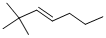 structure of CAS# 19550-75-5, trans-2,2-Dimethyl-3-Heptene;(E)-2,2-Dimethylhept-3-Ene;(Z)-3-Hexene, 2,2-Dimethyl