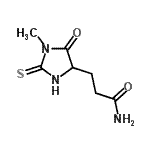 CAS#: 1968-37-2， 3-(1-Methyl-5-Oxo-2-Thioxo-4-Imidazolidinyl)Propanamide