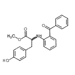 结构式 CAS# 196810-09-0, 甲基N-(2-苯甲酰基苯基)酪氨酸酯