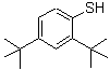 structure of CAS# 19728-43-9, 2,4-Bis(2-Methyl-2-Propanyl)Benzenethiol;2,4-Ditert-butylbenzenethiol #