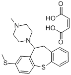 结构式 CAS# 19728-88-2, 甲硫替平马来酸盐